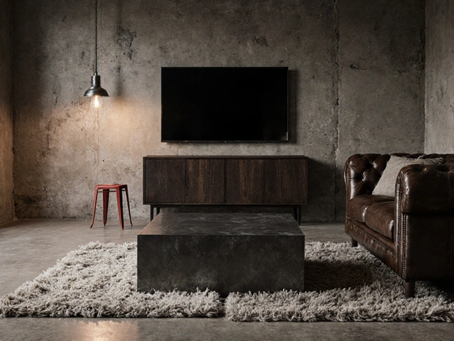 Industrial-Look im Wohnzimmer: Beton, Metall und Leder richtig kombinieren für einen warmen Loft-Charm