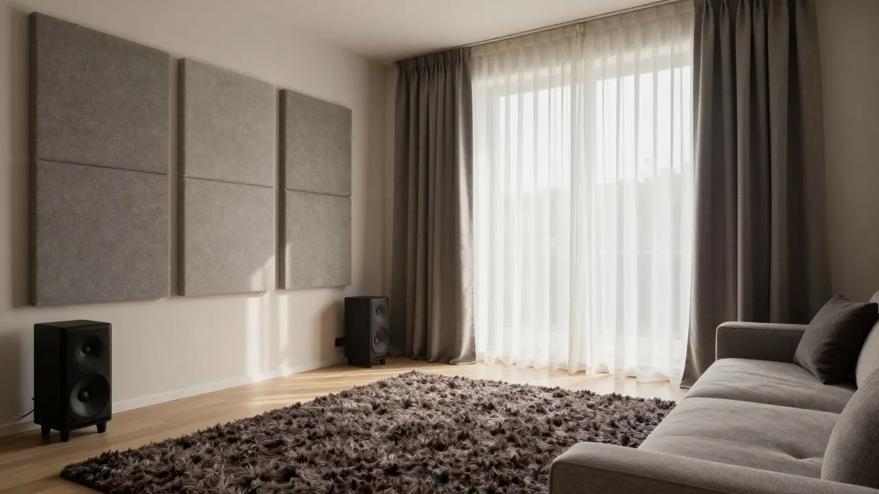 Akustik im Wohnzimmer: Teppiche, Paneele und Vorhänge - So verbessern Sie die Raumklänge