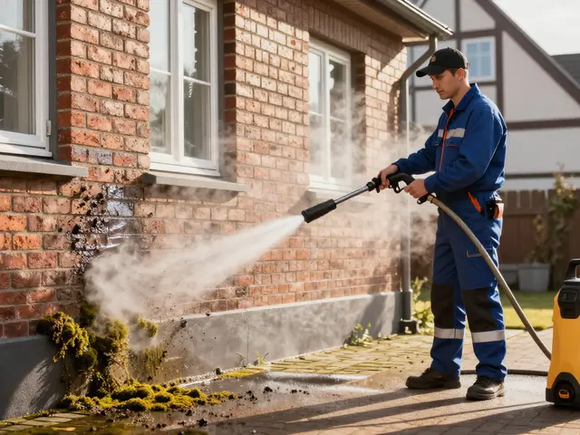 Hochdruckreinigung der Fassade: Schonende Verfahren und effektiver Schutz vor Neubeschmutzung