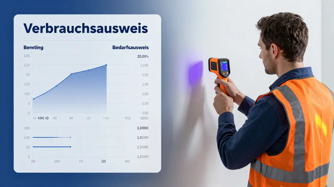 Vergleich zwischen einem datenbasierten Verbrauchsausweis und einer thermischen Analyse vor Ort