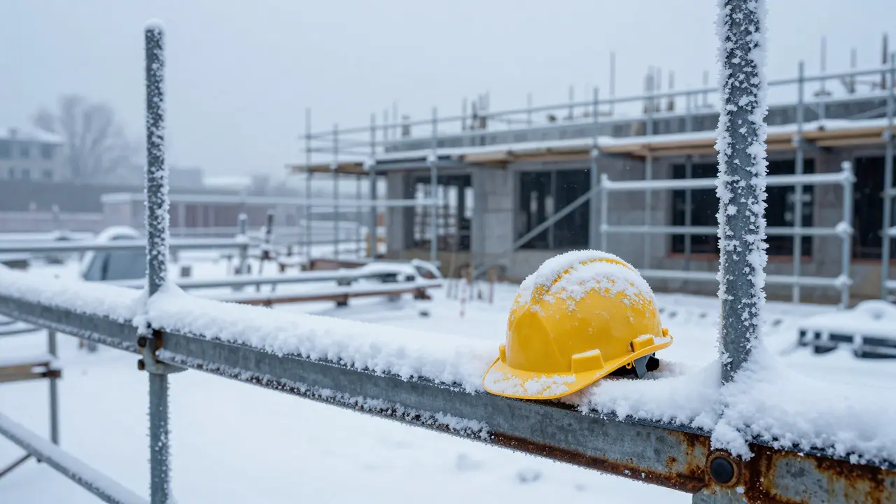 Bauzeitenpuffer im Winter: So planen Sie Witterungsrisiken bei Fassade und Dach richtig