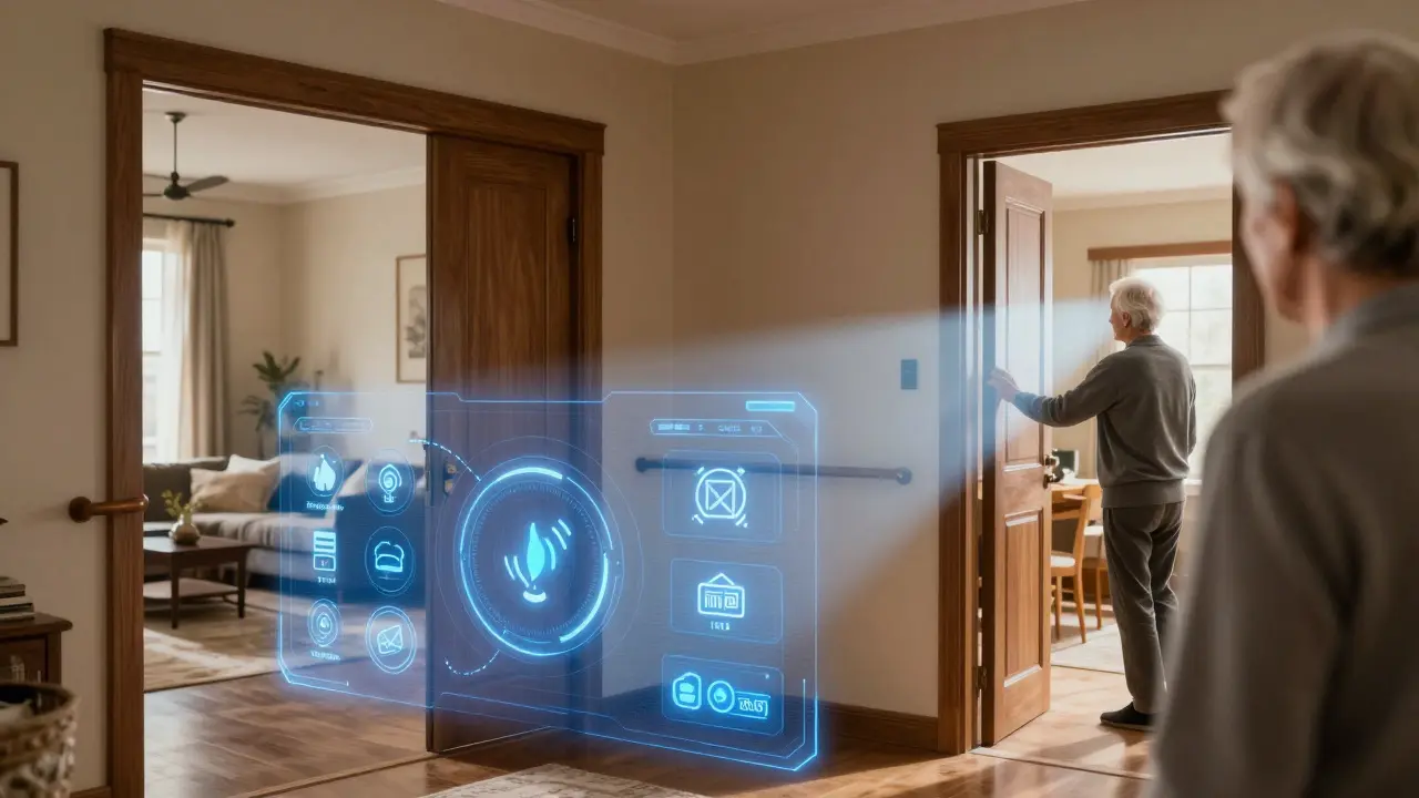 Smart-Home-Technologie integriert sich in ein altersgerechtes Zuhause