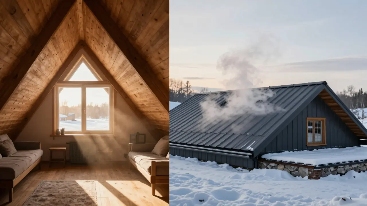 Warmes Dachgeschoss im Winter dank effektiver Dämmung